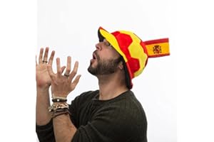 TH3 PARTY Genérico - Gorro con balón y bandera de españa