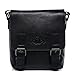 Produktbild SID & VAIN® Messenger Bag KERBY - Unisex Umhängetasche klein Ledertasche - Kuriertasche Damen Herren echt Leder schwarz