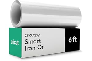 Cricut Flex Thermocollant pour Tissus – Blanc – 1,8 m | Rouleau de Vinyle Thermocollant pour T-Shirt et Textile | Compatible avec toutes les machines Cricut | Joy Smart HTV Iron-On