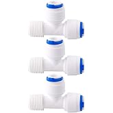sourcing map Quick Connection Purifier Hose Push Mount Water Filter Mounts for Reverse RO Osmosis System 3pcs