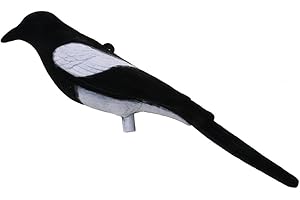 MagiDeal Piena Floccato Vocazione Realistica Tiro Gazza Decoy Caccia Esca Decoying Bianco Nero Plastica Robusto Accessorio Sport