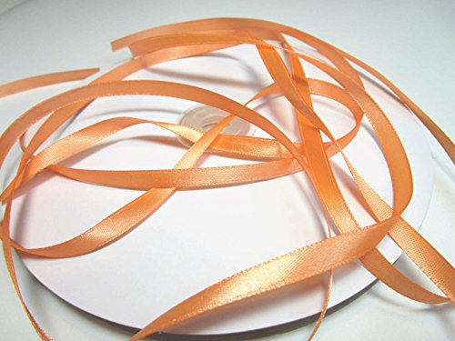 100 m Satin-Schleifenband in 6 mm Breite : Apricot-Lachs