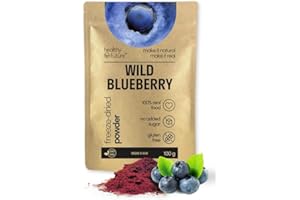 Healthy Future Jamo Wild Blueberry Powder Freeze Dried Food Perfect for Muffins Porridge Smoothies Cakes Natural Superfood No Added Sugar No Preservatives GMO-Free Gluten-Free 100 g