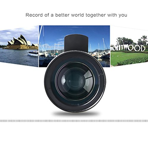 Yukong Universal Professional HD Camera Lens Kit with Mobile 0.45X Super Wide Angle Lens 12.5X Super Macro Lens for iPhone 6S / 6S Plus / 6 / 5s /Samsung Galaxy All Smartphones (Black)