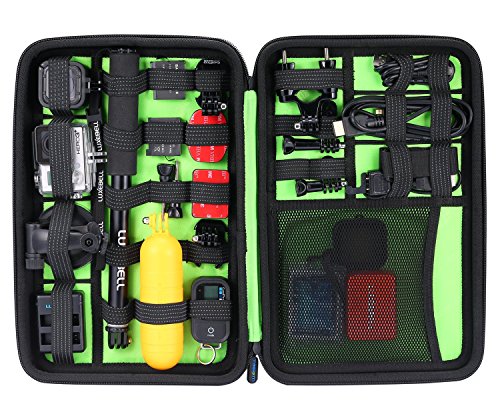 Luxebell® Gopro Fall für Gopro Hero 4/3 + / 3 / 1.2 SJ4000 Sj5000 und Sport-Kamera – Travel & Haushalt Case – Halten Sie Ihre Sport-Kamera und Zubehör Organisiert - 3