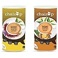 Chaizup Premium 1 Min Instant Assorted Tea Pack - 1kg Cans (Pack of 2) | Saffron & Ginger Flavours | Approx. 144 Servings | 2kg