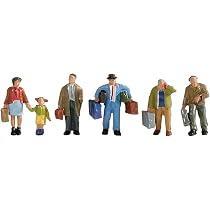 6 Figurines Voyageurs NOCH 15224 – Pour Modélisme Ferroviaire HO, échelle N