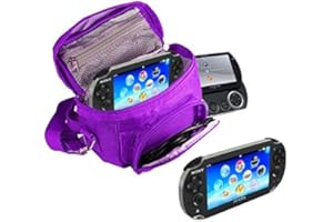 Orzly® - Carrying Bag for Sony PSP 1000 - PSP Slim & Lite - PSP 2000 - PSP Brite - PSP 3000 - PSP Go - PSP N1000 - PSP Street - PSP E1000 with Special compartments for Games And Accessories - Viola