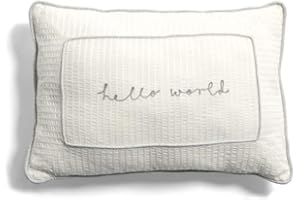 Mamas & Papas Welcome To The World White Embroidered Nursery Cushion, White