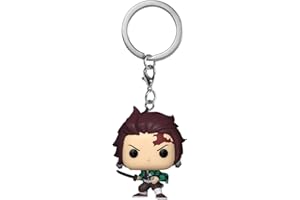 Funko Pop! Keychain: Demon Slayer - Tanjiro - Guardianes de la Noche - Minifigura de Vinilo Coleccionable Llavero Original - Relleno de Calcetines - Idea de Regalo - Mercancia Oficial - Anime Fans