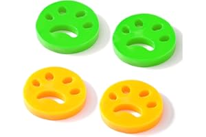 WUIIL 4PCS Silikon Haarfänger Entfernt Fell in Trockner und Waschmaschine,Tierfellwäscher Fänger Haarentferner,Tierhaarentferner Waschmaschine