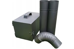 QLS HANDELS Räuchereiset Feuerstelle Rohre Rohrbogen Räucherofen Set