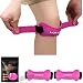 Produktbild LOKSER 2er Set Profi-Kniebandage Verstellbare Kniegurt | Für Mehr Stabilität Beim Sport und Im Alltag | für Damen und Herren (Pink)