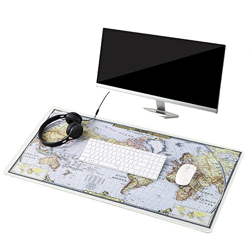 Preisvergleich Produktbild Befitery Gaming Mauspad XXL Rutschfeste Schreibtischunterlage Mausunterlage für Computer PC Laptop 900 x 400 x 2 mm (Weltkarte-2)