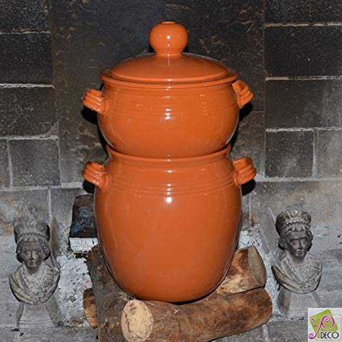 Couscoussier de cuisson en terre cuite - Très grand modèle