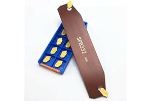 LVYXON Lathe Turning Tools, SPB32-3 Parting Grooving Cut-Off Tool Holder W/ 10Pcs GTN-3 SP300 blade cutting insert Carbide Inserts