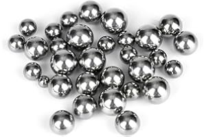 FEEIMOL Sfere in Acciaio Inossidabile, Sfere Solide Lucidate, Diametro 6.5mm (100 Pezzi)
