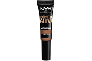 ‎NYX PROFESSIONAL MAKEUP NYX Professional Makeup Born to Glow Radiant Concealer, Schillerndes Finish, Reduktion von Augenringen, Highlighten und Contouring, Vegane Formel, Farbton: Mahogany