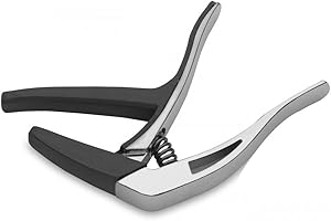 Stagg Curved Trigger Capo for Electric or Acoustic Guitar in Chrome