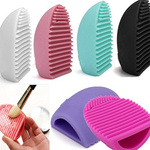 LuckyFine 7 Colors Washing Brushes Cosmetic Cleaner Tools Silicome MakeUp Brush Cleaning Tool green