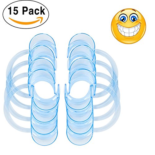 15pcs Cusfull Wangenhalter Mundwinkelhalter, Dental C-Form Mundöffner Wange Retraktor für Zahn Whitening Zahnaufhellung Zahnmedizin Zahnschützer