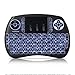 Produktbild REFURBISHHOUSE Mini 2,4 GHz kabellose QWERTY Tastatur Tragbare Handheld mit Touchpad und Hintergrundbeleuchtung Fuer PC/Smart TV/Android TV Box