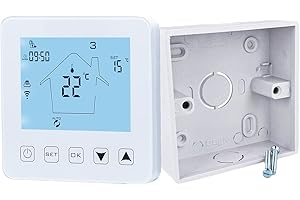 LEDLUX Termostato WIFI, termostato de caldera, compatible con Amazon Alexa, APP Tuya Smart Life, caja de instalación incluida
