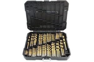 LSDZHK 230 PCS Twist Drill Bit Set, 135° Tip & Hex Shank Jobber Twist Drill Bits Size from 1.5mm up to 10mm for Drilling in Wood/Plastic/Fiberglass (230PCS + Plastic Case)