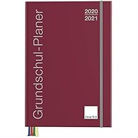 TimeTex Grundschul-Planer A5-Plus Bordeaux - Lehrerkalender Schuljahr 2020 - 2021 - Terminplaner Grundschule - Timetex…