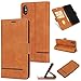 Produktbild iPhone XS Max (6.5 Zoll) Handyhülle [Premium Leder] [Standfunktion] [Kartenfach] [Magnetverschluss] PU Schlanke Leder Brieftasche für Apple iPhone XS Max (6.5 Zoll) (3)