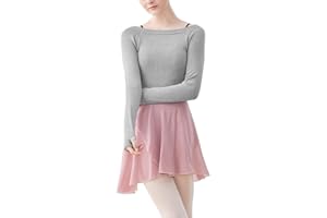 ORANDESIGNE Teenager Mädchen Damen Langarm Tanz Pullover Weich Ballett Warm Up Pullover Trikots Tanz Ballett Pullover Strickjacken Langarm Tanzpullover für Kinder Mädchen