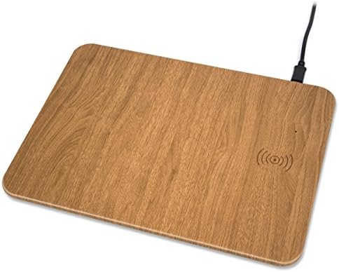 Wireless Charger With Mouse Pad,Shangda Wireless Charging Pad for iPhone X /8 Plus /8 Samsung S7 /S8 /Note 8 [No AC Adapter] (Black Wood Grain) (Yellow Wood Grain)