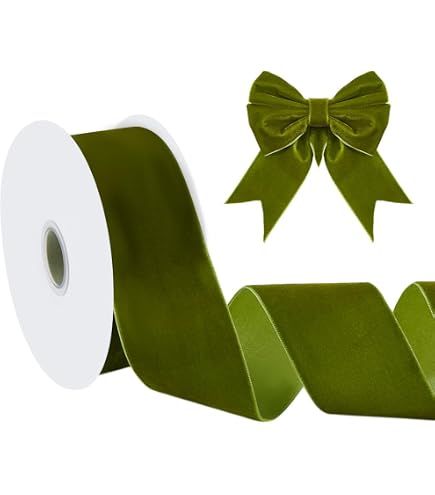 FloristryWarehouse Nastro natalizio in velluto avorio, 30 cm x 2,5 m