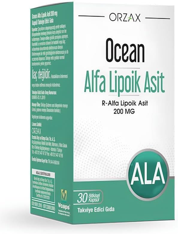 Ocean Alfa Lipoik Asit 30 Bitkisel Kapsül
