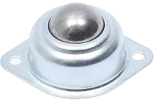 Ticfox Pack of 10 Carbon Steel Handlebar Ball Castor Roller Furniture Trolley Screw Mounted Round Wheels