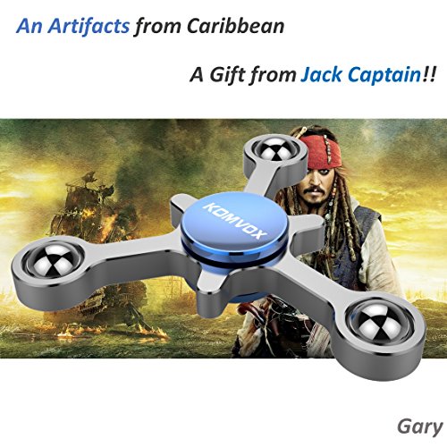 Fidget Spinner Finger Toy Aluminum Alloy Best Stress Reducer Spinning Top for ADHD, Anxiety, Time Killing with Max 4+ Mins Spinning time – by KOMVOX (3 colors) - 5