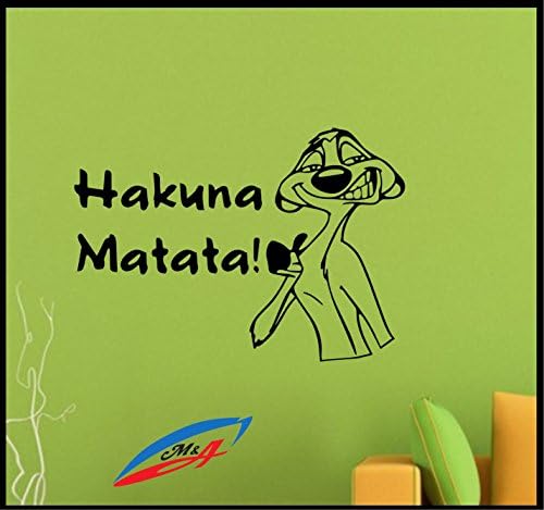 Wall Art Sticker Decals Wall Décor Children's Room Nursery Quotes Hakuna Matata Timon D62