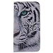 Produktbild Anlike Lederhülle Leder Tasche Case für Microsoft Lumia 930 / Nokia Lumia N930(5 Zoll) Hülle PU Leder Flip Brieftasche Schutzhülle Wallet Cover Handytasche Schutzhülle Handy Zubehör Handyhülle mit Bookstyle mit Standfunktion Kredit Kartenfach für Microsoft Lumia 930 / Nokia Lumia N930(5 Zoll) - White Tiger