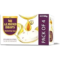 Bajaj Almond Drops Moisturising Soap with Almond Oil and Vitamin E 100gm*4 (400gm)