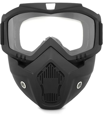 Motorradbrille Mit Abnehmbarer Maske - ATV Motocross Schutzbrille