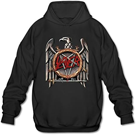 New Band Merchandise From Slayer Men's Fashion Hoodies Sweatshirts -  Black - 