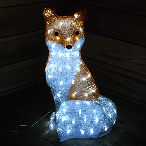 SnowtimeSnowtime 54cm Acrylic Fox With 100 Ice White LEDs