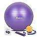 Price comparison product image Exercise Ball - 65/75cm Fitness Balance Swiss Ball, Anti-Slip & Anti-Burst Birthing Ball, Ball Chair with Free Yoga Strap &Pump for Yoga, Pilates ,Core Stability Training at Home & Office