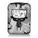Produktbild Luxburg® Design Tasche Hülle Sleeve Etui für Kindle Paperwhite, Kindle Voyage 6 Zoll, Tolino Vision 4 HD / Vision 3 HD / Vision2 / Vision 1 / Shine 2 HD, Tolino Page, Sony PRS-T3, Pocketbook Touch Lux 3, Motiv: Kopf voller Gedanken