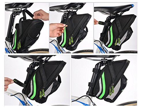 HYSENM Faltbare Satteltasche Lenkertasche Fahrradtasche Triangle Tasche Radtasche Hecktasche Schnellspanner Nylon wasserdicht regendicht kratzfest Fahrrad Rennrad - 6
