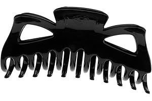 Hellery Fashion 14 cm or Black Jumbo Jaw Hair Clip Claw Clamp for Women, Black, Plastic