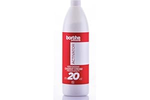 Borthe Professional Creme Hair Developer Activator Peroxide for Hair Colouring Long Lasting Colour and Grey Coverage 6% 20 Volume 1000ml