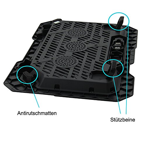 TopMate Notebook Laptop K  hler Laptop Unterlage- 2 x L  fter - 2 x Usb - 10 - 15 6  Zoll  Schwarz 