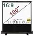 Produktbild Luxburg 100" 221x125cm Full HD 3D Tragbar Kofferleinwand Mobile Leinwand Beamer Projektionsleinwand - Matt-weiße Oberfläche 16:9 (87"x 49") mit Gehäuse!