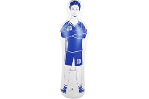 Leopacat Inflatable Soccer Dummy, Football Training Dummy Tumbler Air Mannequin Free Kick Defender Wall Punching Tower Bag Boxing Column Sandbags for Kicks Dribbling Passing Drills
